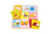 Speelgoed voor baby's - Bigjigs Wooden Animal Patterns Puzzle 9 pcs. - BJ509