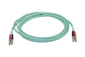 Netwerk - kabel - StarTech.com Aqua OM4 Duplex Multimode Fiber - 3m/ 9 ft - 100 Gb - 50/125 - OM4 Fiber - LC to LC Fiber Patch Cable (450FBLCLC3) - network cable - 3 m - aqua - Blauw - 3m - 450FBLCLC3