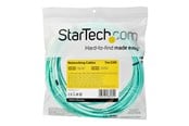 Netwerk - kabel - StarTech.com 7 m OM4 LC to LC Multimode Duplex Fiber Optic Patch Cable - Aqua - 50/125 - Fiber Optic Cable - 40/100Gb - LSZH (450FBLCLC7) - patch cable - 7 m - aqua - Blauw - 7m - 450FBLCLC7