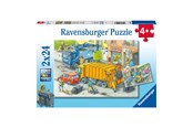 Puzzels - Ravensburger Jigsaw puzzle Garbage truck and Tow truck 2x24 pc Vloer - 050963