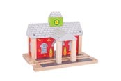 Houten speelgoed - Bigjigs Wooden Rails - Railway Station - BJT215