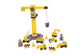 Houten speelgoed - Bigjigs Wooden Crane & Construction Vehicles - BJT200