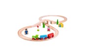 Houten speelgoed - Bigjigs Wooden Train Set 26 pieces. - BJT012