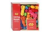 Speelgoed voor baby's - Bigjigs Wooden Beads in Pot 95pcs. - BJ662