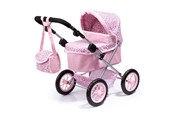 Pop, teddybeer en materiaal - Bayer Design Trendy Doll's Pram - Leopard Pink - 13002AA