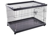 Honden - FLAMINGO - Dogkennel on Wheels Pasy - Black - 97.5 x 66.5 x 69cm - 540058517243