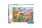 Puzzels - Clementoni Jigsaw Puzzle Super Color Land of Dinosaurs 104pcs. - 25779