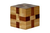 Puzzels - Eureka 3D Bamboo Brain Puzzle Cube 3D Puzzels - 52473131