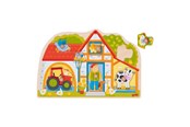 Puzzels - Goki Wooden Stud Puzzle My Farm 7 pcs. - 57349