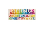 Puzzels - Goki Wooden Alphanumeric Puzzle 91 pieces. Hout - 58357