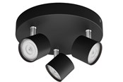 Lampen - Philips STAR plate/spiral black 3x4.5W SELV Dim - 929003205301