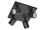 Lampen - Philips Runner plate/spiral black 4x20W 230V - 929003205001