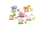 Puzzels - Goki Wooden Jigsaw Puzzle Farm Animals 25 pcs. - 57414