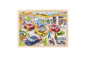 Puzzels - Goki Wooden Jigsaw Puzzle Gas Station 96 pcs. Hout - 57337
