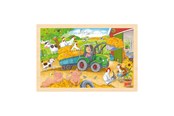 Puzzels - Goki Wooden Jigsaw Puzzle Tractor 24 pcs. Hout - 57420