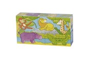 Puzzels - Goki Wooden Block Puzzle Safari 5 pcs. Hout - 57686