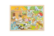 Puzzels - Goki Wooden Jigsaw Puzzle Petting Zoo 48 pcs. Hout - 57685
