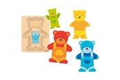 Puzzels - Goki Wooden Layer Puzzle Bear 5 pcs. Hout - 57449