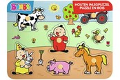 Puzzels - Studio 100 Bumba Wooden Stud Puzzle Farm 7 pcs. Hout - MEBU00004430