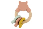 Speelgoed voor baby's - Trixie Baby Wooden Silicone Activity Ring - Mrs. Cat - 36-252