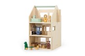 Dollhouse & Accessories - Trixie Baby Wooden Dollhouse with Accessories - 36-819
