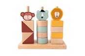 Speelgoed voor baby's - Trixie Baby Wooden Animals Stacking Blocks 15 pcs. - 36-175