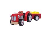 Speelgoed voor baby's - Tidlo Wooden Tractor with Trailer - T0502