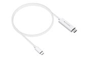 Beelscherm- en tv-kabel - Hyper 4K USB-C to HDMI Cable 2.5m - White - HD6007WHGL