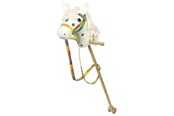 Pop, teddybeer en materiaal - Goki Wooden Hobby Horse White - 53940