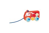 Speelgoed voor baby's - Goki Wooden Pull Figure Fire Brigade 112 - 54856