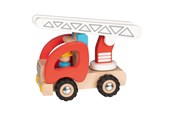 Speelgoed voor baby's - Goki Wooden Fire Department Ladder Truck - 55789