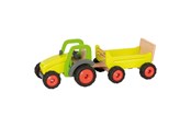 Houten speelgoed - Goki Wooden Tractor with Trailer - 55886
