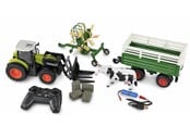 Op afstand bedienbaar - Amewi RC Tractor with XL Accessory Package 1:24 RTR Green - 22641