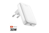 Mobiel - Adapters & Opladers - FIXED Slim GaN 90° Super Fast 1x USB-C charger 30W - White - FIXCG30S-C-WH