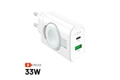 Mobiel - Adapters & Opladers - FIXED MagFlip USB-C Charger 33W Apple Watch/USB-C/USB-A - FIXC33-CUW-WH