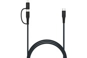 USB-kabel - FIXED 2in1 Combo 60W - USB-C <-> USB-C / Lightning - 2.0m - Zwart - FIXDB-CCL2-GR