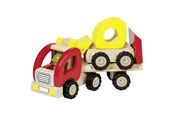 Houten speelgoed - Goki Wooden Truck Low Loader - 55963