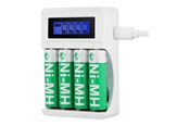 Batterij - Deltaco battery charger - with battery - 4 x AA type - C704A4-4xAA