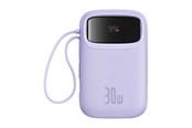 Powerbank - Baseus QPow 2 10000mAh 30W 2xUSB-C powerbank (purple) Powerbank - Paars - 10000 mAh - P10055008513-00