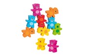 Speelgoed voor baby's - Goki Wooden Colors Bears Stacking Game 9 pcs. - 58384