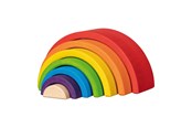 Speelgoed voor baby's - Goki Wooden Building Blocks Rainbow 5 pcs. - 58479