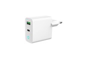Mobiel - Adapters & Opladers - Gembird Universal USB charger with LED QC 3.0 & PD 20W 2-port - White - TA-UC-PDQC20L-W-01