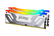 RAM - Kingston FURY Renegade RGB DDR5-8400 - 48GB - CUDIMM Voor Intel - CL40 - Dual Channel (2 pcs) - Intel XMP - Wit met RGB - KF584CU40RWAK2-48