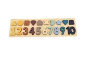 Speelgoed voor baby's - Magni Puzzle with numbers and shapes - 3296