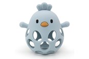 Speelgoed voor baby's - Magni Teether ball with duckling in LFGB silicone - Blue - 5632