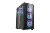 Case - Darkflash DK352 Plus computer case + 4 fans (black) - Case - Miditower - Zwart - DK352 Plus