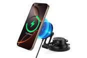 Mobiel - Adapters & Opladers - Spigen OneTap Pro 4 MagSafe Car Mount Charger - black - Wireless / Dashboard / Windshield - ACP08544