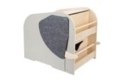 Kinderkamer - Small Foot Wooden Toy Box Elephant on Wheels with Seat - 12423