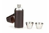Kamperen & Outdoor - Kikkerland Camping Leather Flask Set - BA58