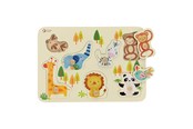 Speelgoed voor baby's - Classic World Wooden Knob Puzzle Wild Animals 7 pcs. - 3617
